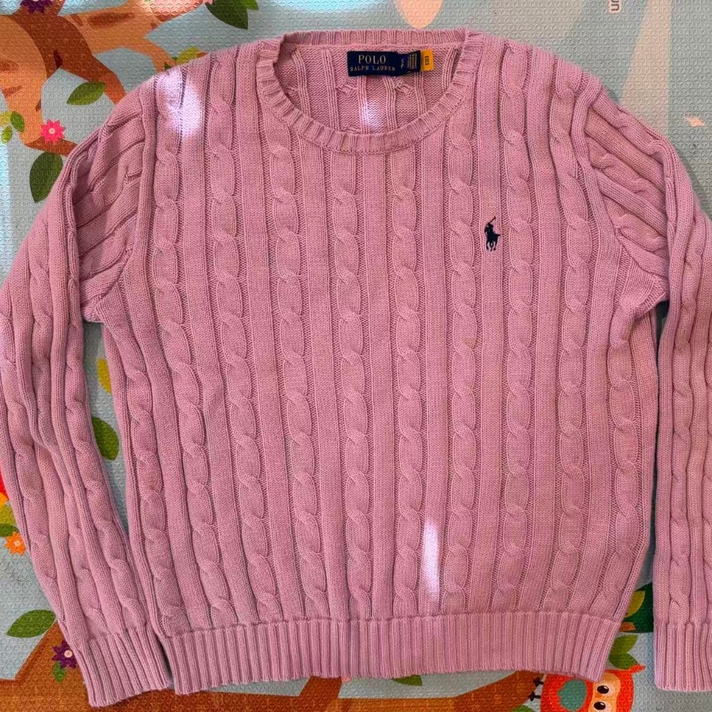 Polo Ralph Lauren Light Lavender Pink Cotton Sweater – Size S